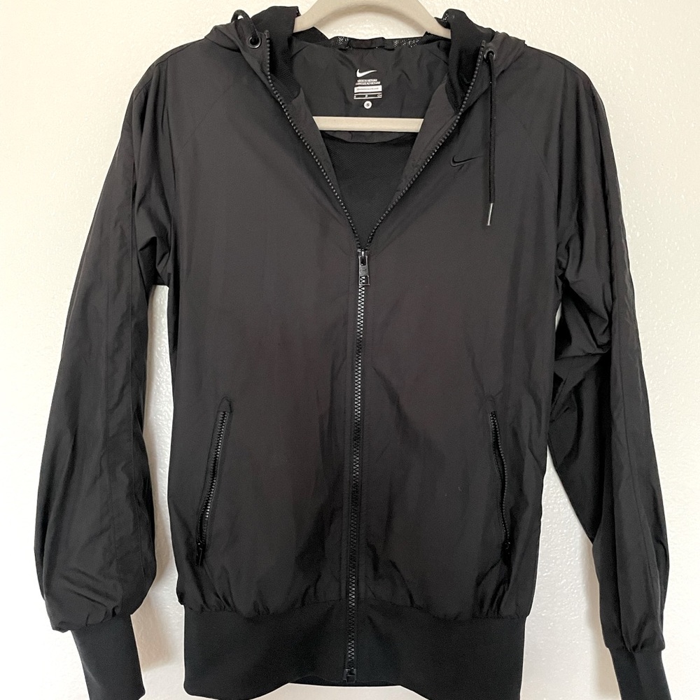 NIKE windbreaker jacket, black, size small